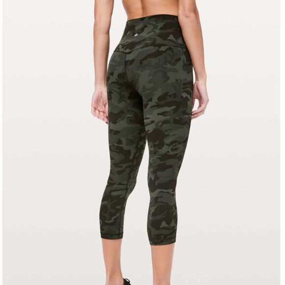 Lululemon Align Crop *21" Incognito Camo Multi Gator Green - Picture 4 of 4